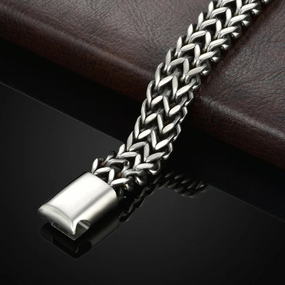 Stainless Steel Double Braided Bracelet