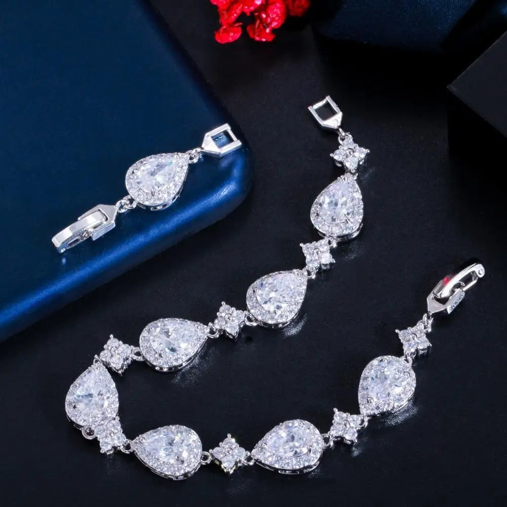 Zirconia Droplet Bracelet