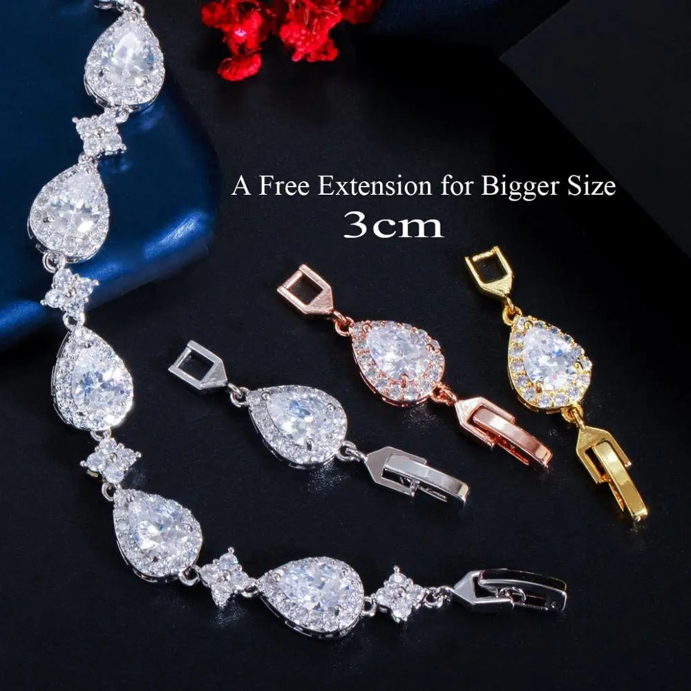 Zirconia Droplet Bracelet