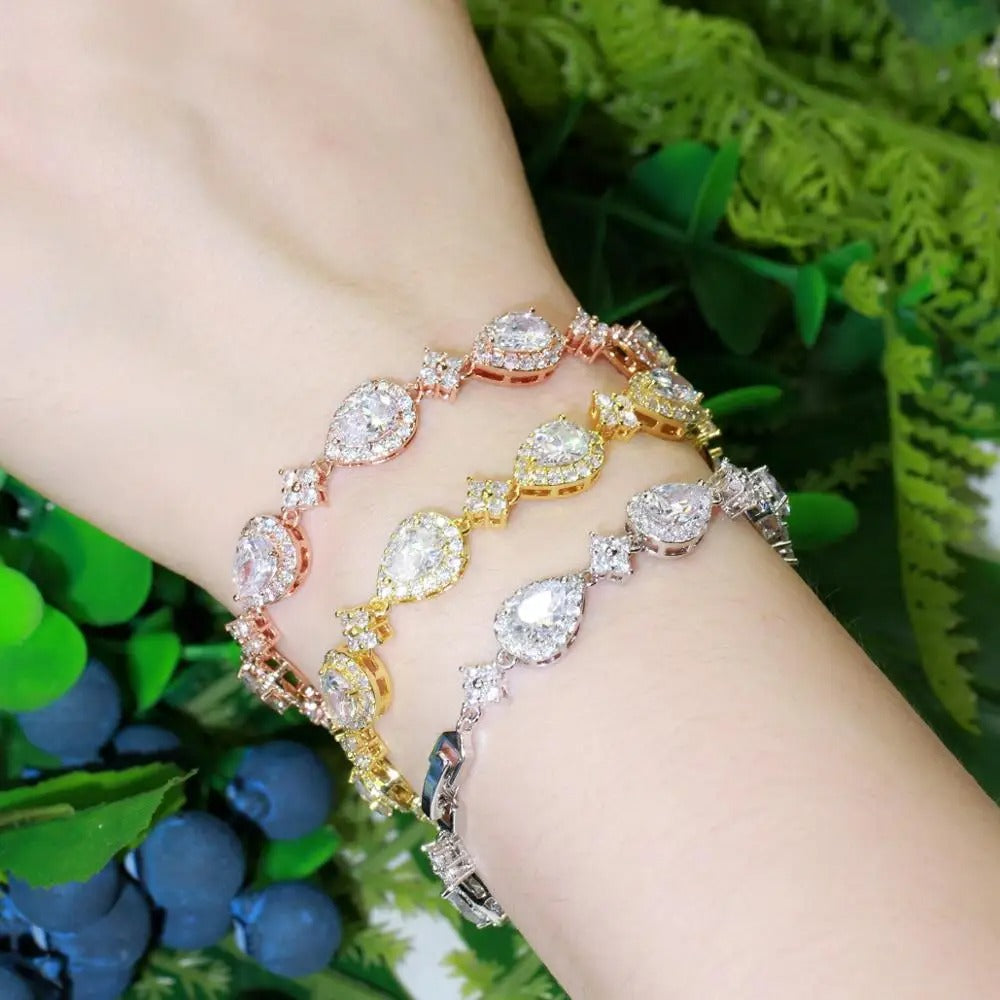 Zirconia Droplet Bracelet